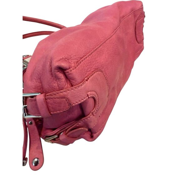 B Makowsky HIbiscus Silver Tone Oslo Medium Satchel w/Dust Bag NWT MSRP 248 FLAW - Picture 6 of 13